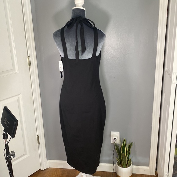 New York & Company Classy Black Bodycon Midi Dress NWT - Picture 4 of 9